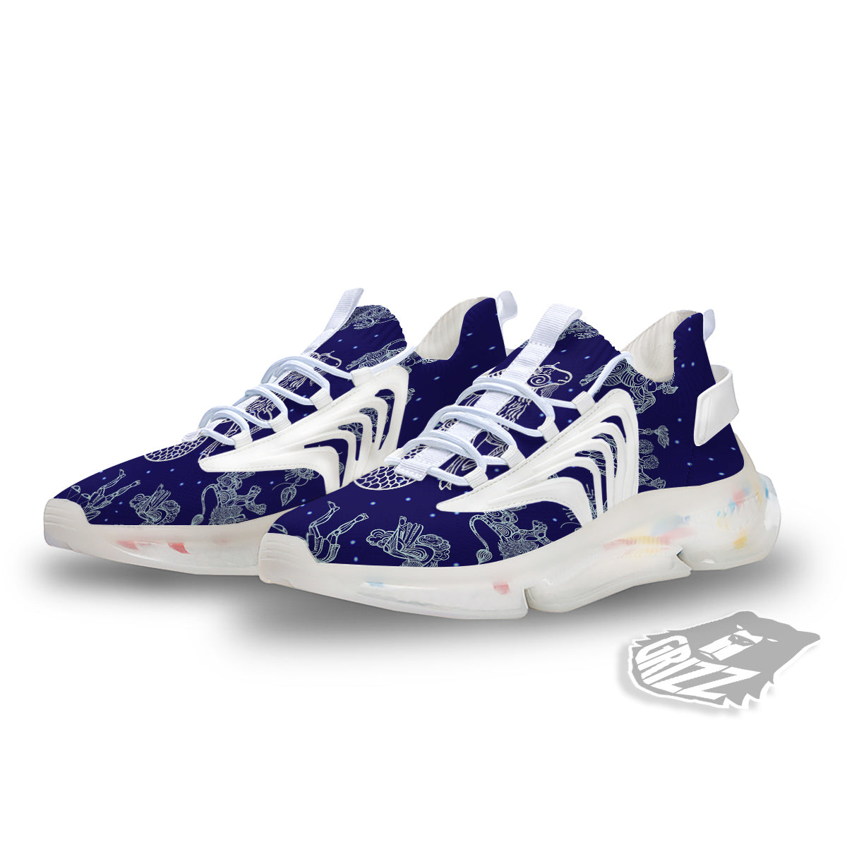 Signs Astrological And Capricorn Print White Gym Shoes-grizzshop
