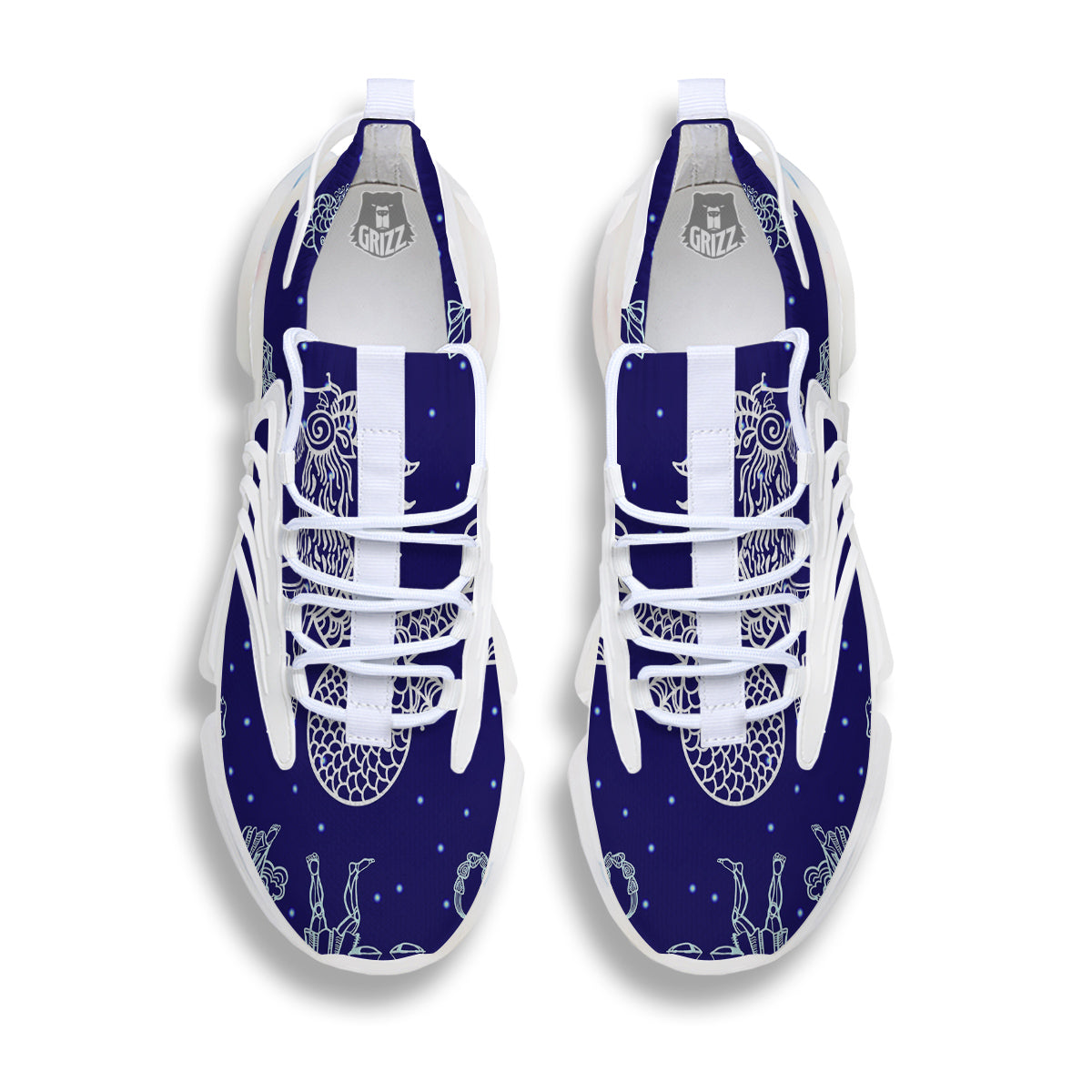 Signs Astrological And Capricorn Print White Gym Shoes-grizzshop