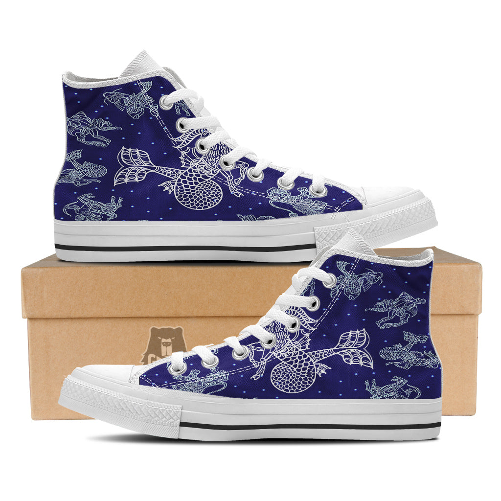 Signs Astrological And Capricorn Print White High Top Shoes-grizzshop