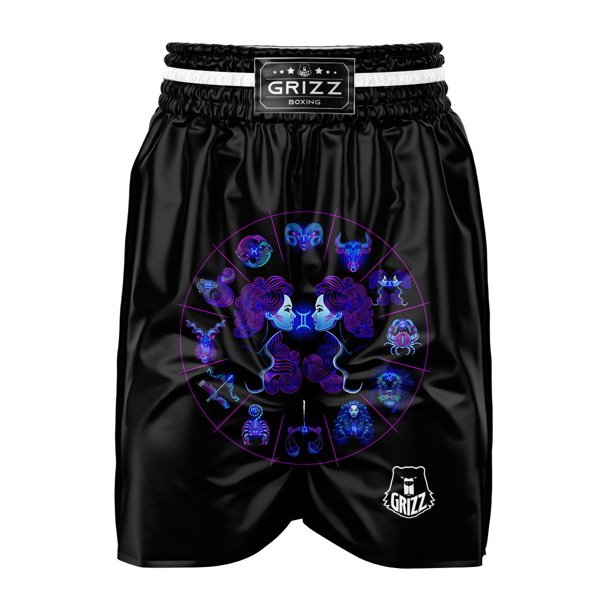 Signs Astrological And Gemini Print Boxing Shorts-grizzshop