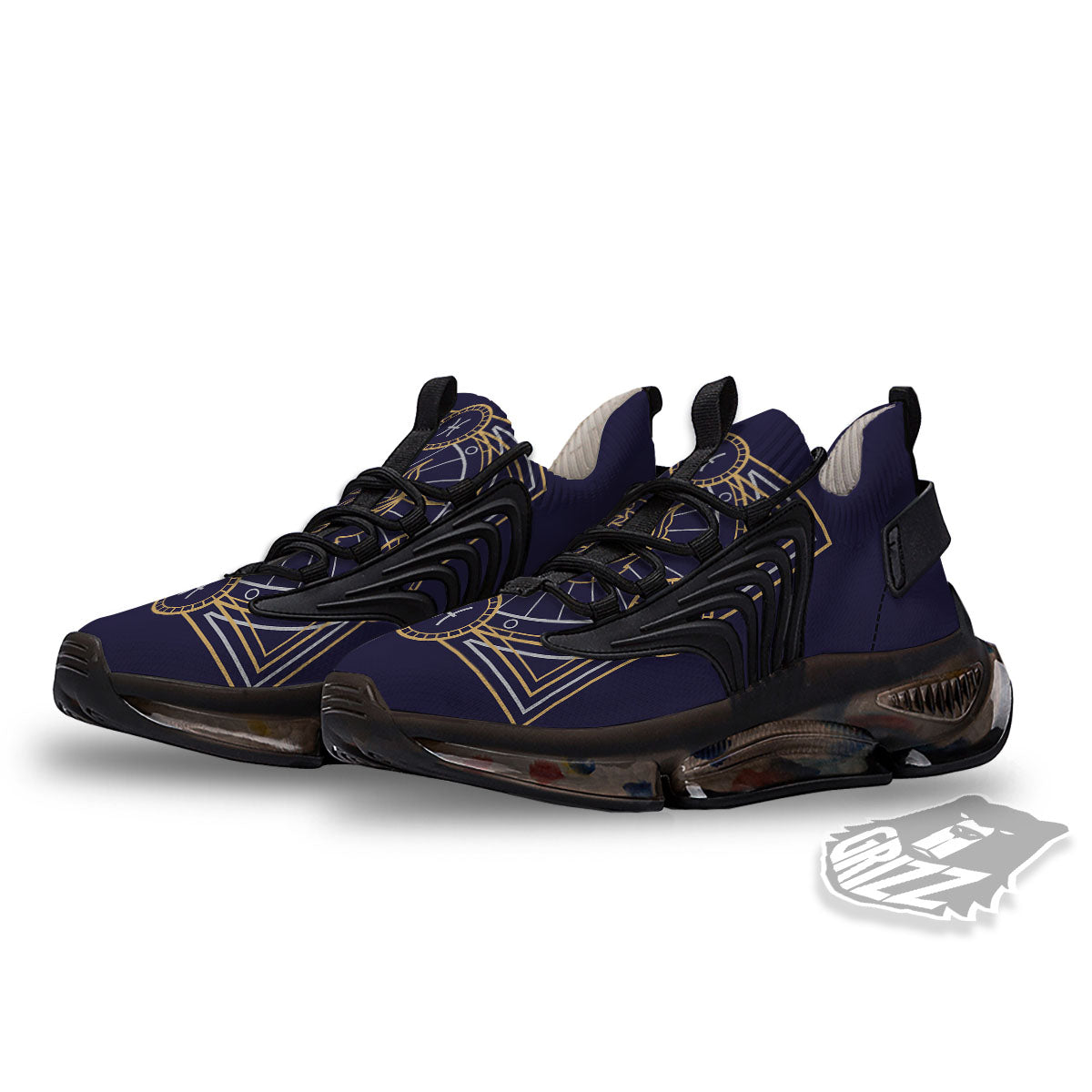 Signs Astrological And Pisces Print Black Gym Shoes-grizzshop