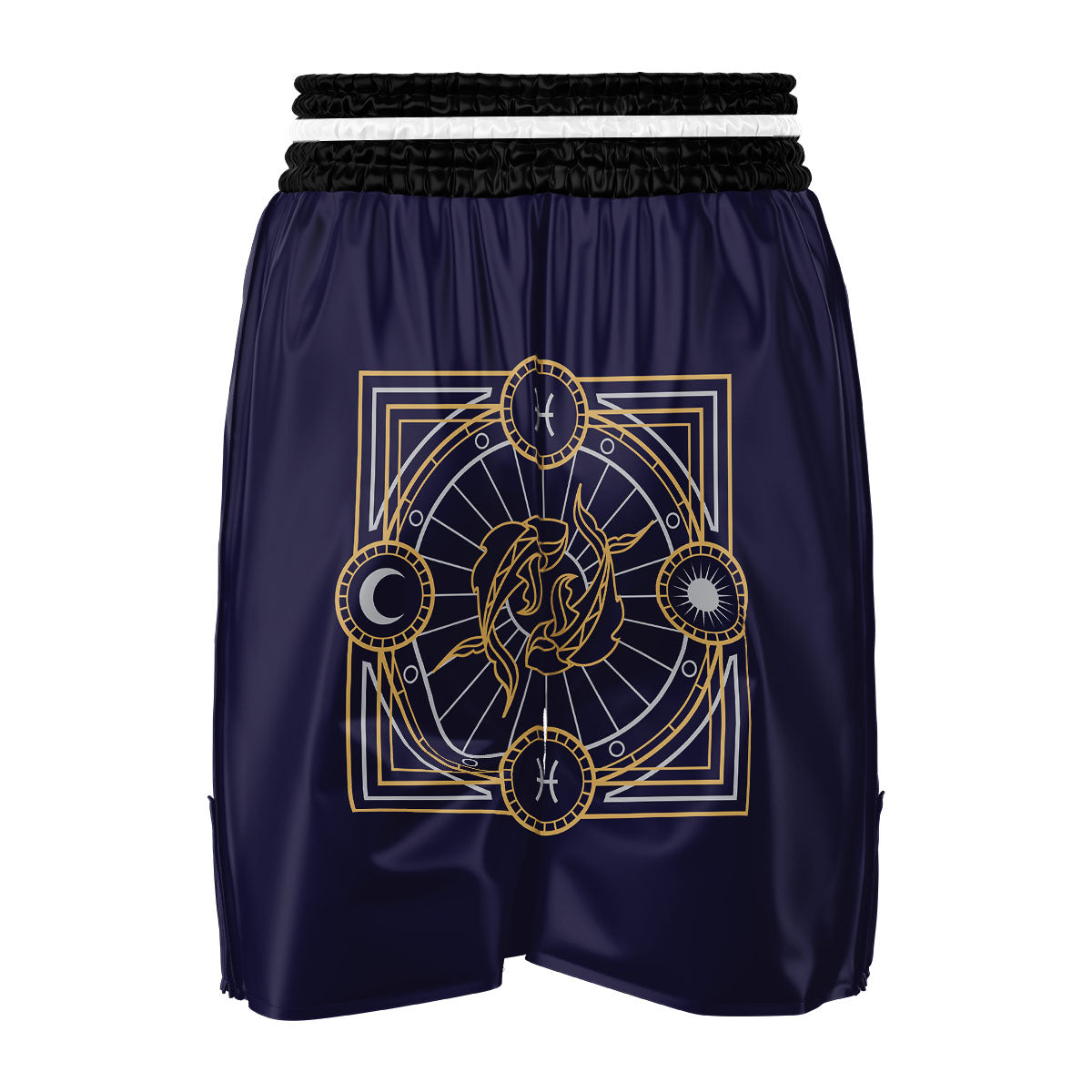 Signs Astrological And Pisces Print Boxing Shorts-grizzshop