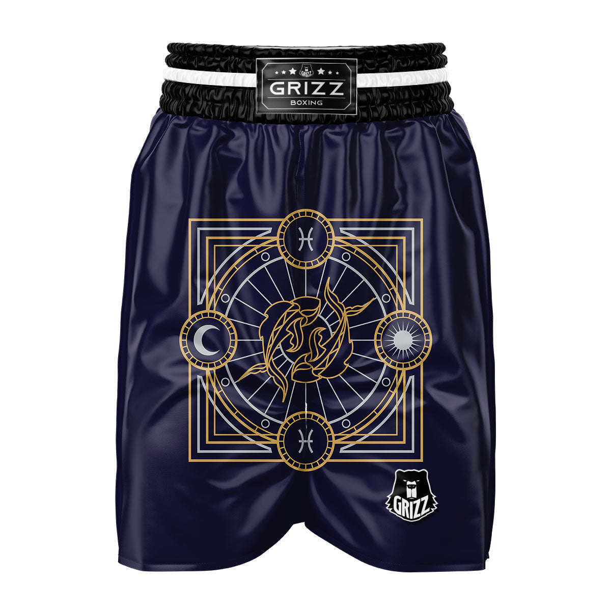 Signs Astrological And Pisces Print Boxing Shorts-grizzshop
