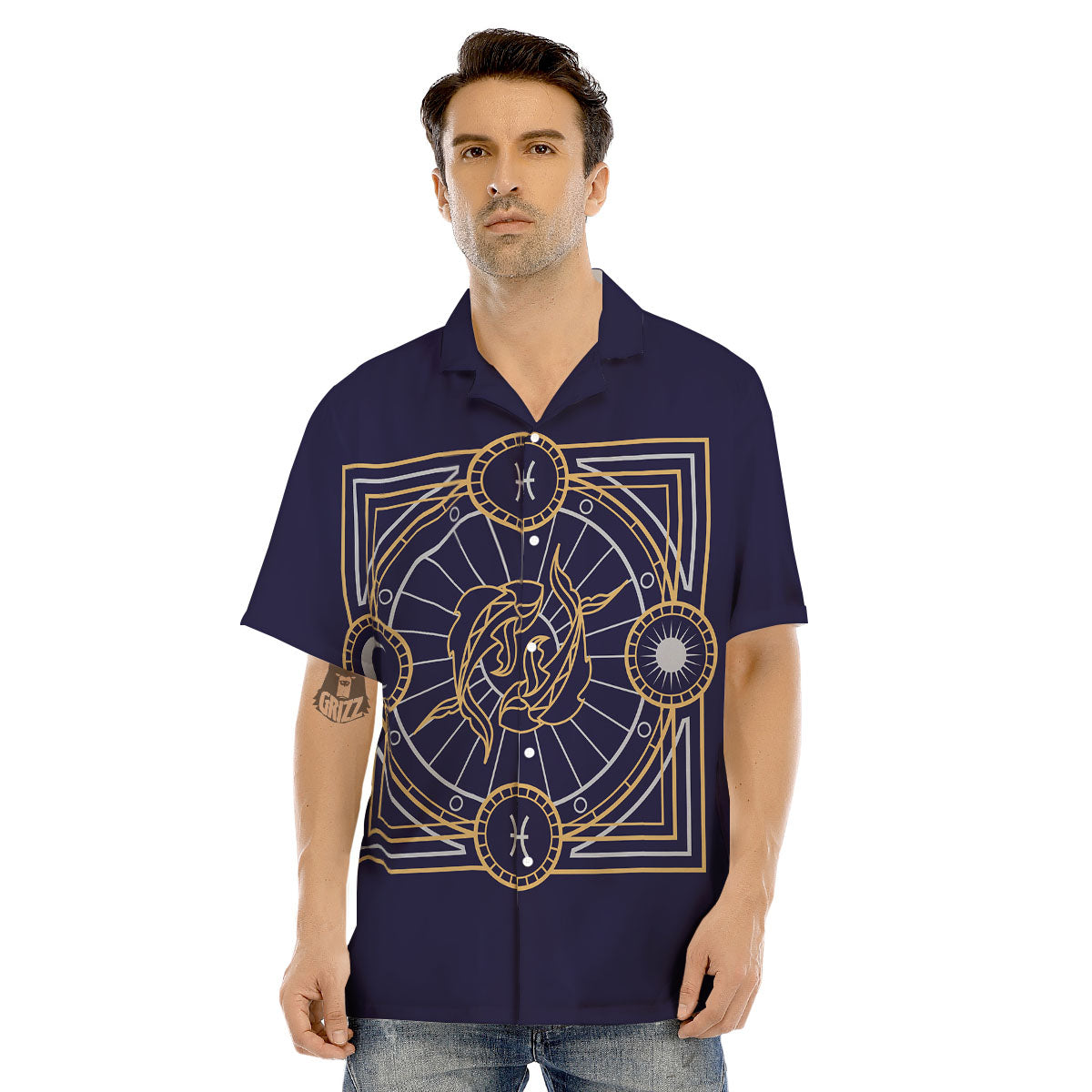 Signs Astrological And Pisces Print Men's Hawaiian Shirt-grizzshop