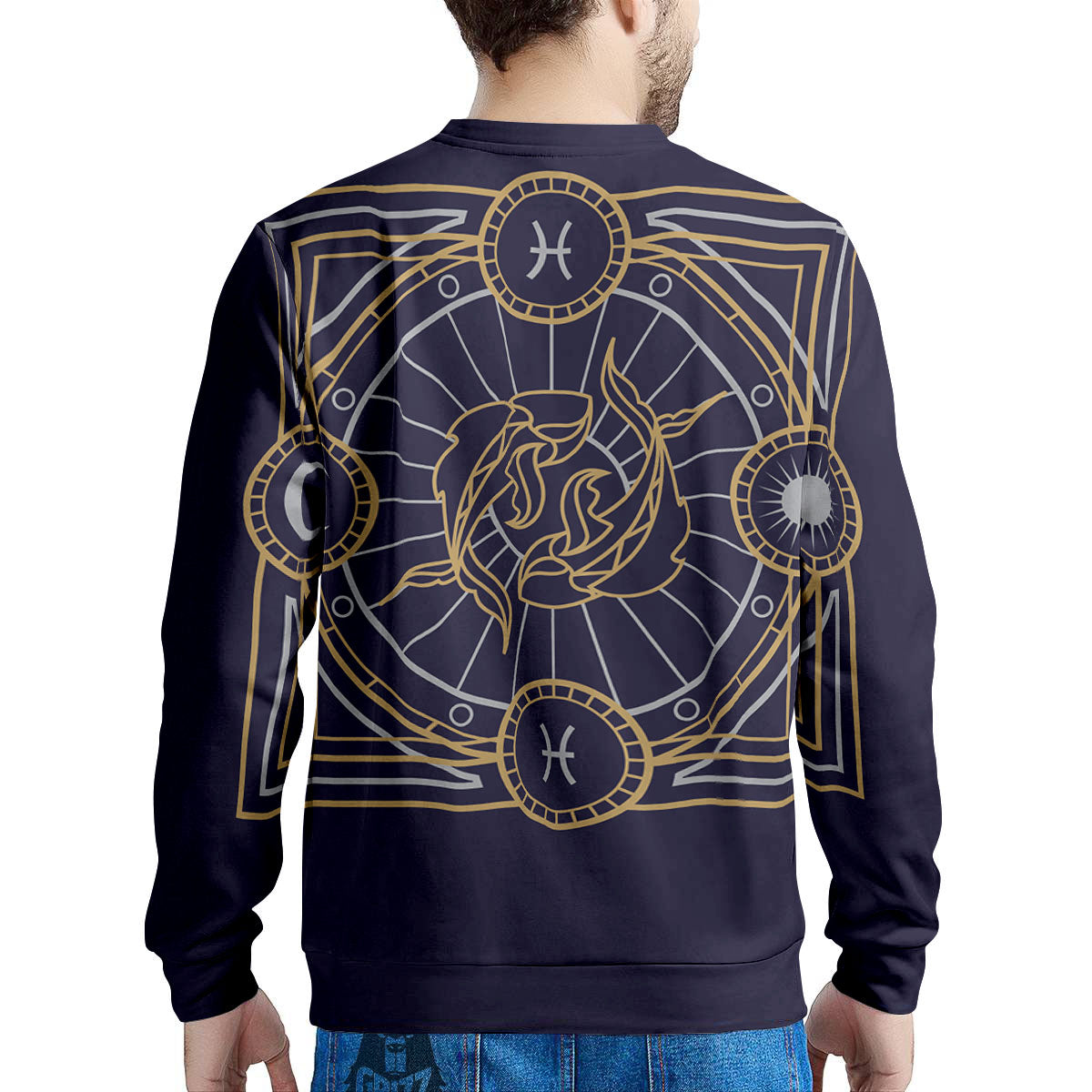 Signs Astrological And Pisces Print Men's Sweatshirt-grizzshop