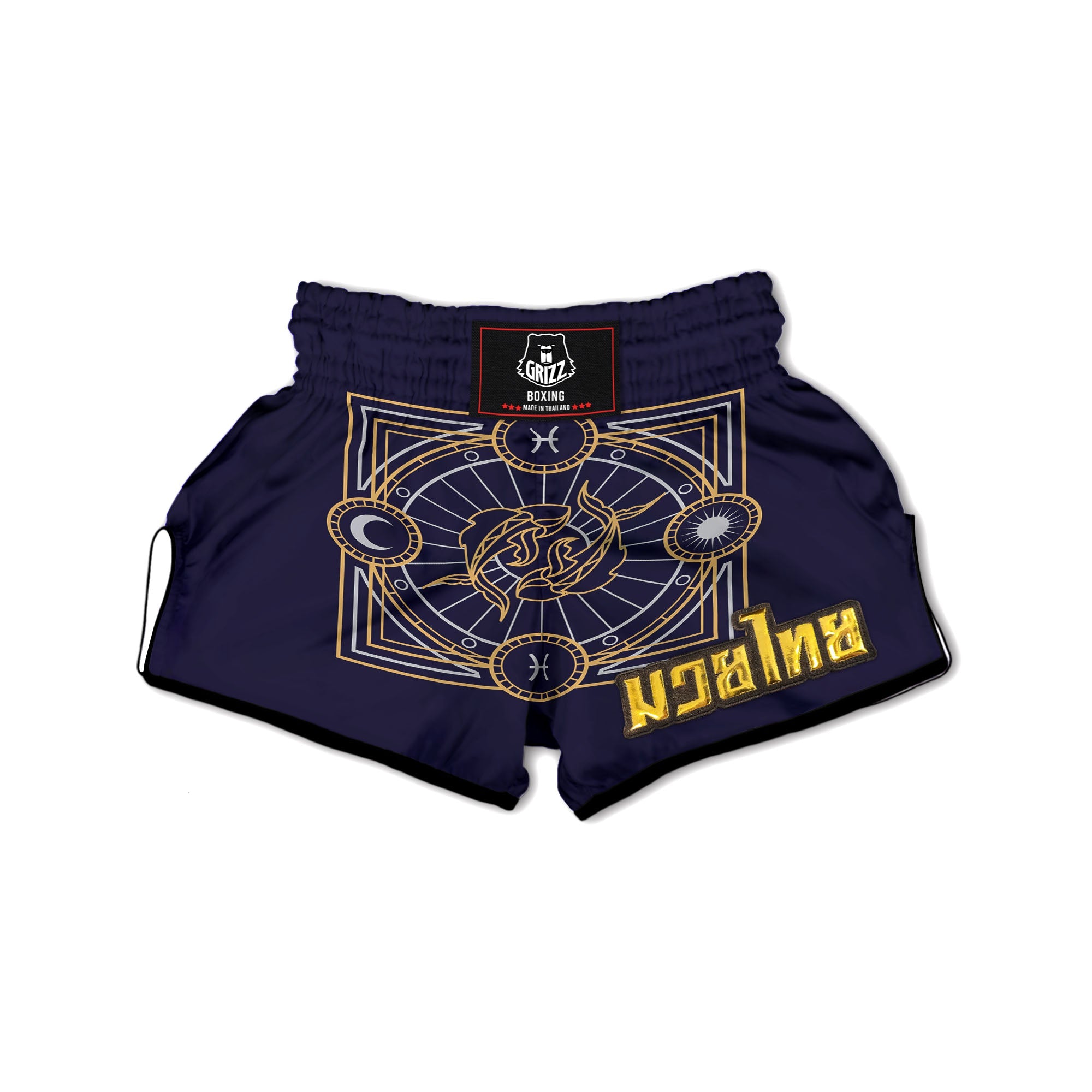 Signs Astrological And Pisces Print Muay Thai Boxing Shorts-grizzshop