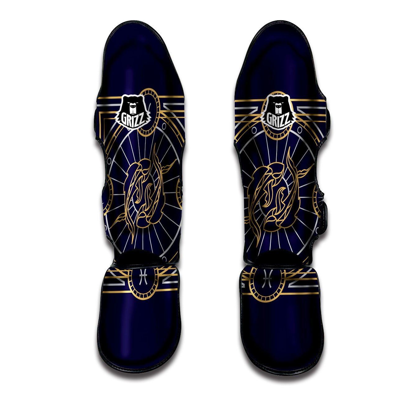 Signs Astrological And Pisces Print Muay Thai Shin Guards-grizzshop