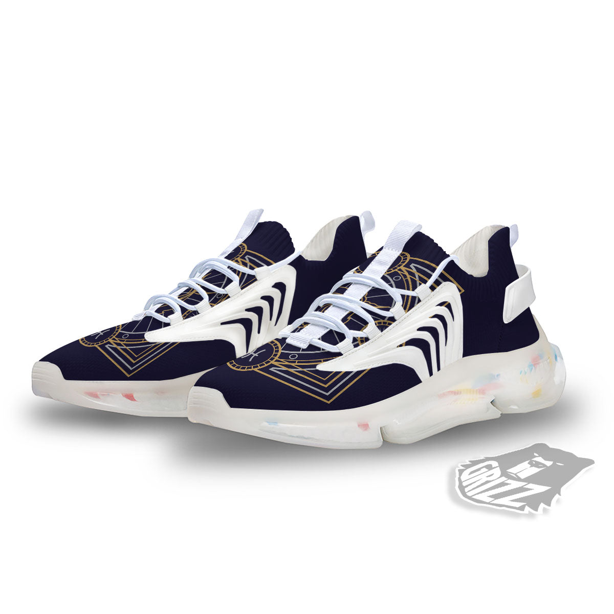 Signs Astrological And Pisces Print White Gym Shoes-grizzshop