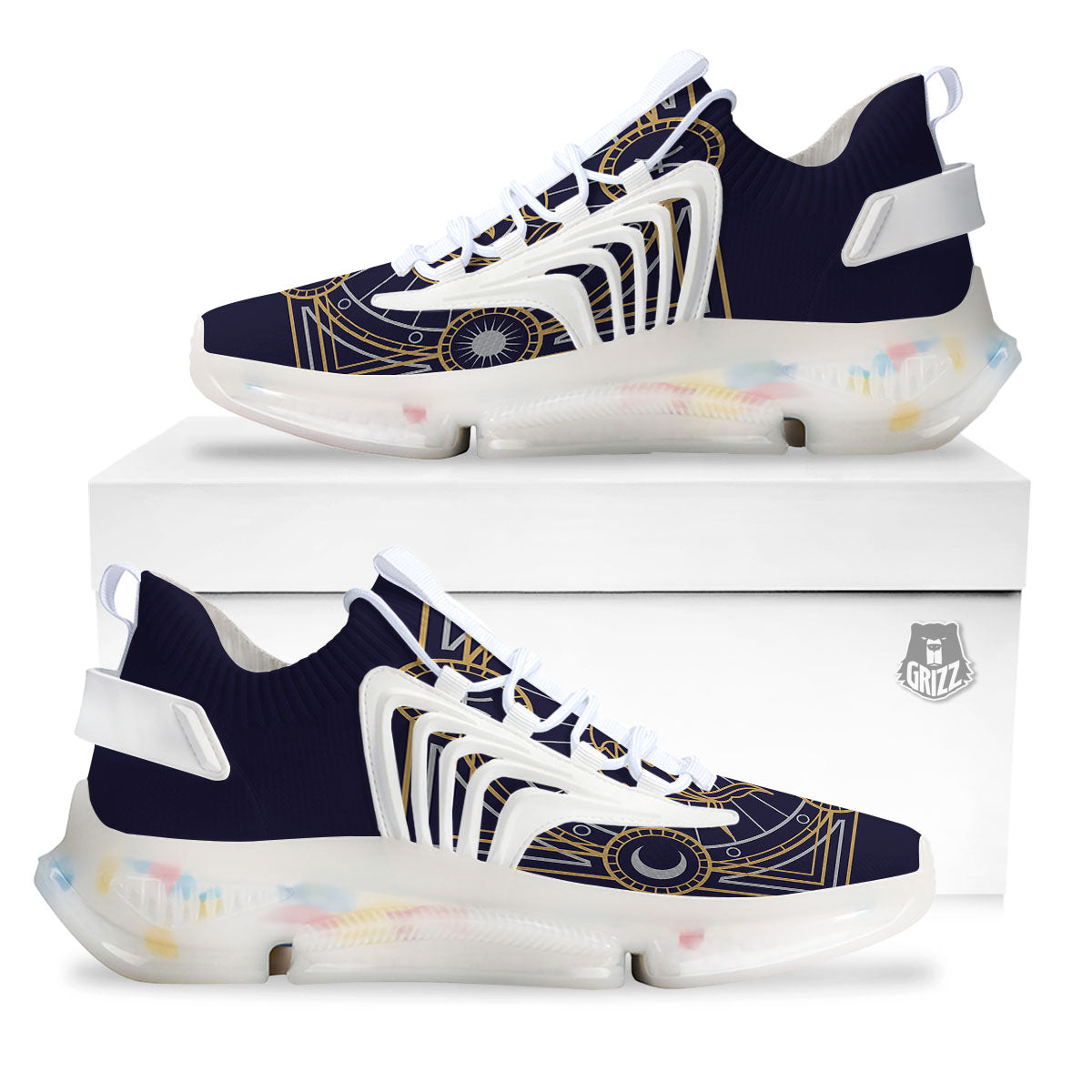 Signs Astrological And Pisces Print White Gym Shoes-grizzshop
