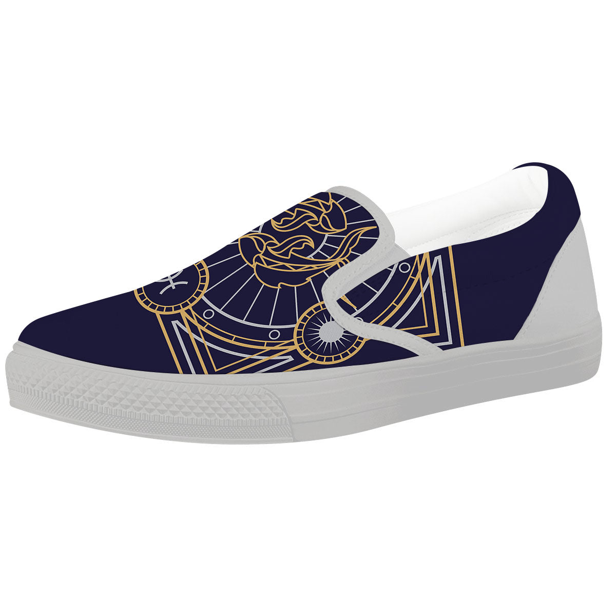 Signs Astrological And Pisces Print White Slip On Shoes-grizzshop