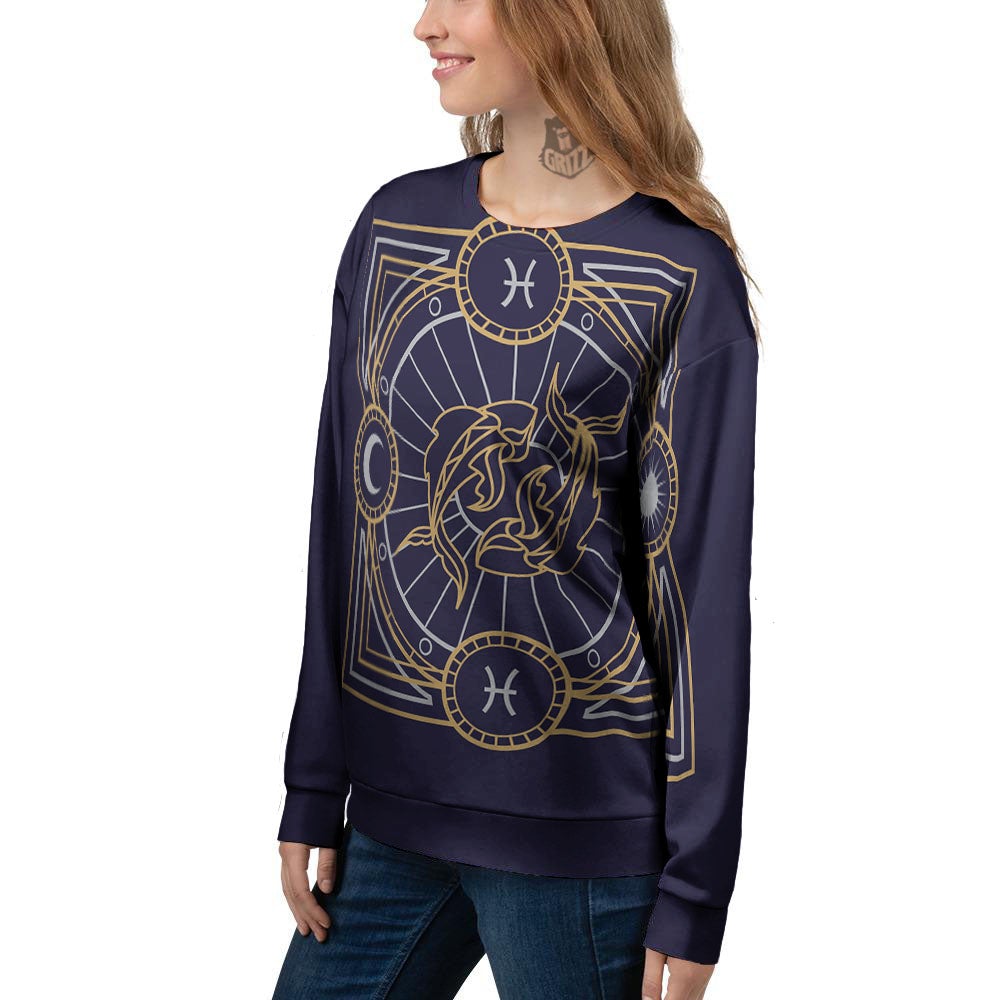 Signs Astrological And Pisces Print Women's Sweatshirt-grizzshop