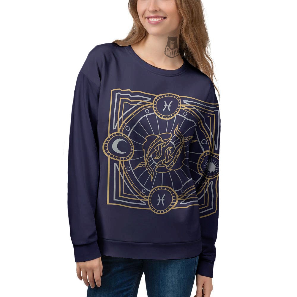 Signs Astrological And Pisces Print Women's Sweatshirt-grizzshop
