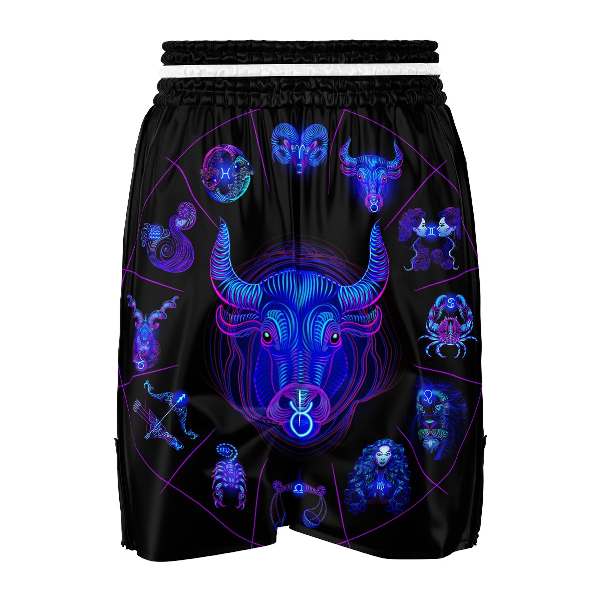 Signs Astrological And Taurus Print Boxing Shorts-grizzshop