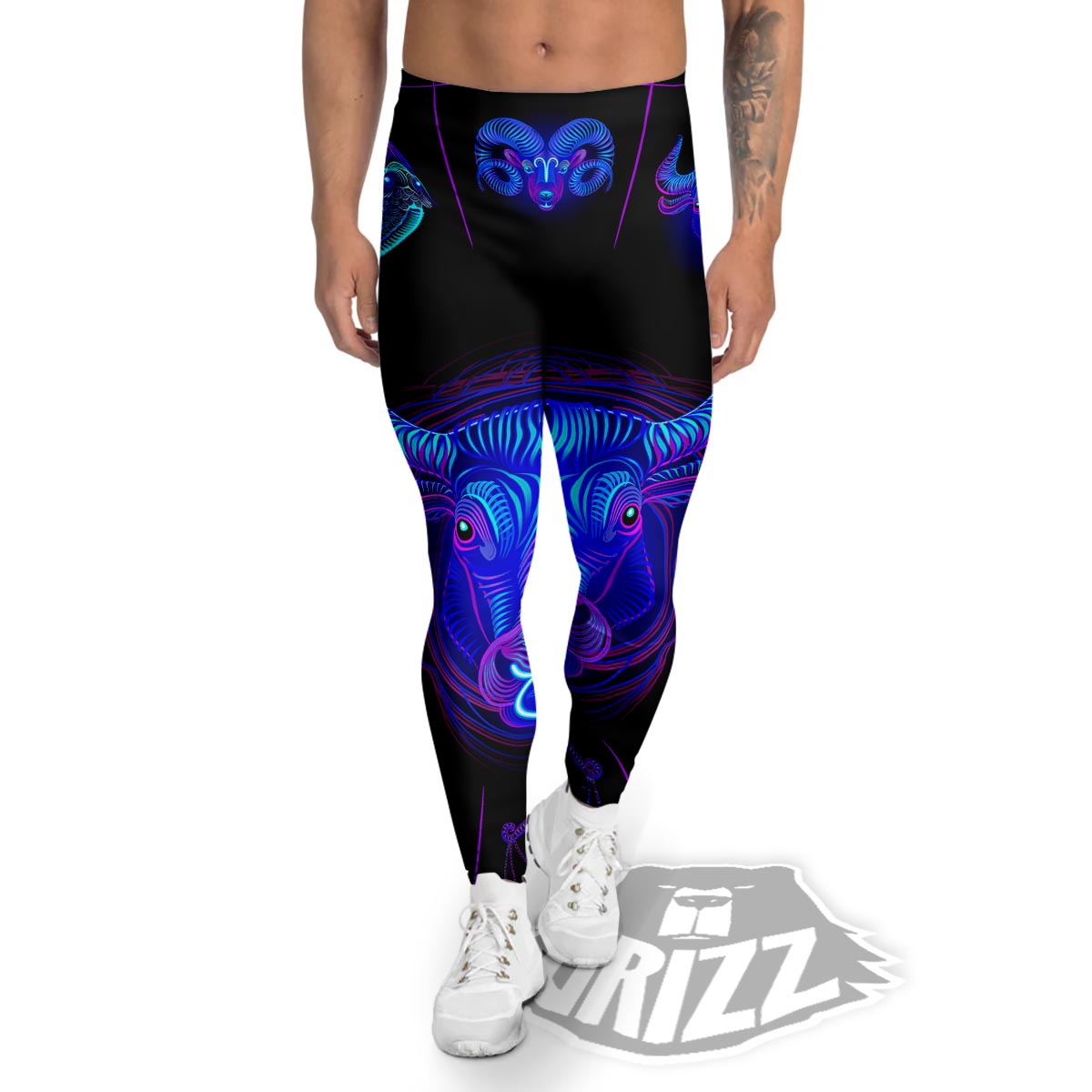 Signs Astrological And Taurus Print Men's Leggings-grizzshop