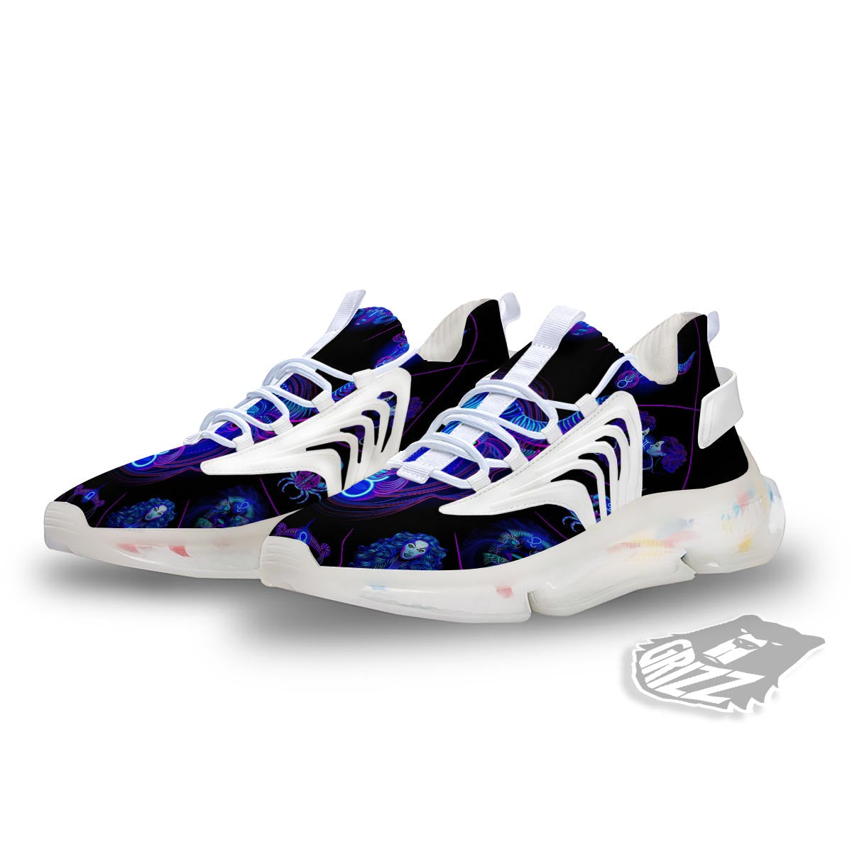 Signs Astrological And Taurus Print White Gym Shoes-grizzshop