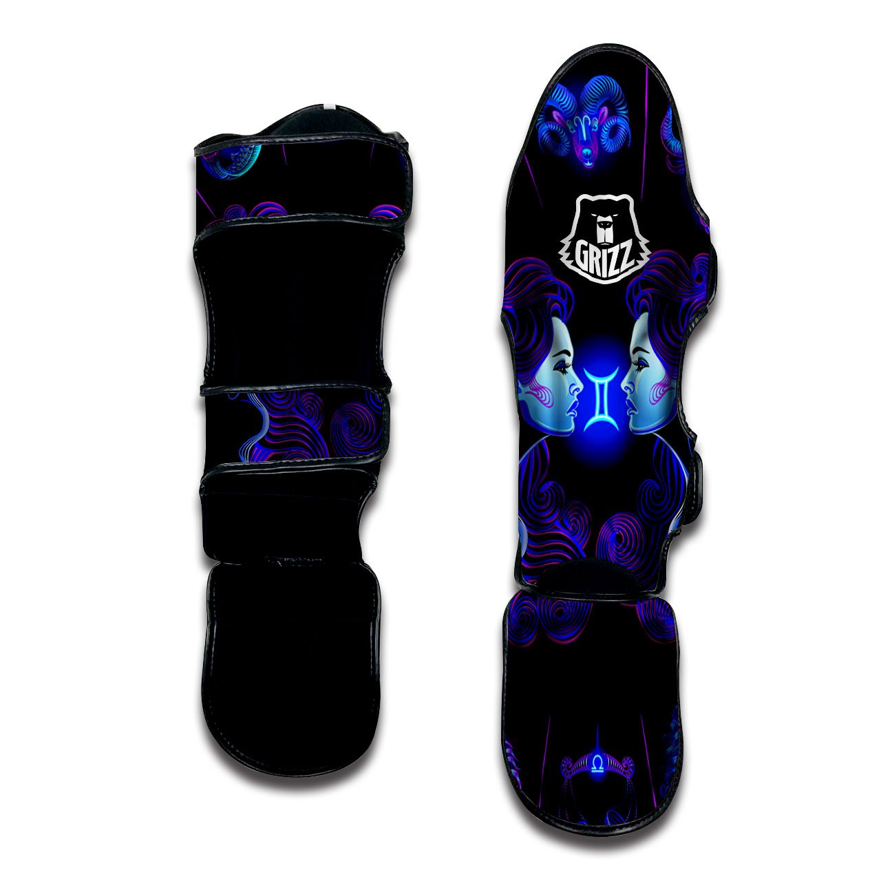 Signs Astrological And Virgo Print Muay Thai Shin Guards-grizzshop