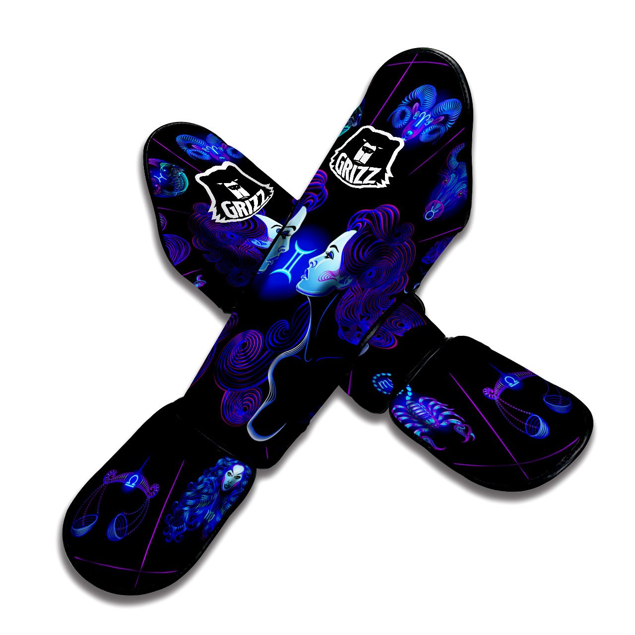 Signs Astrological And Virgo Print Muay Thai Shin Guards-grizzshop