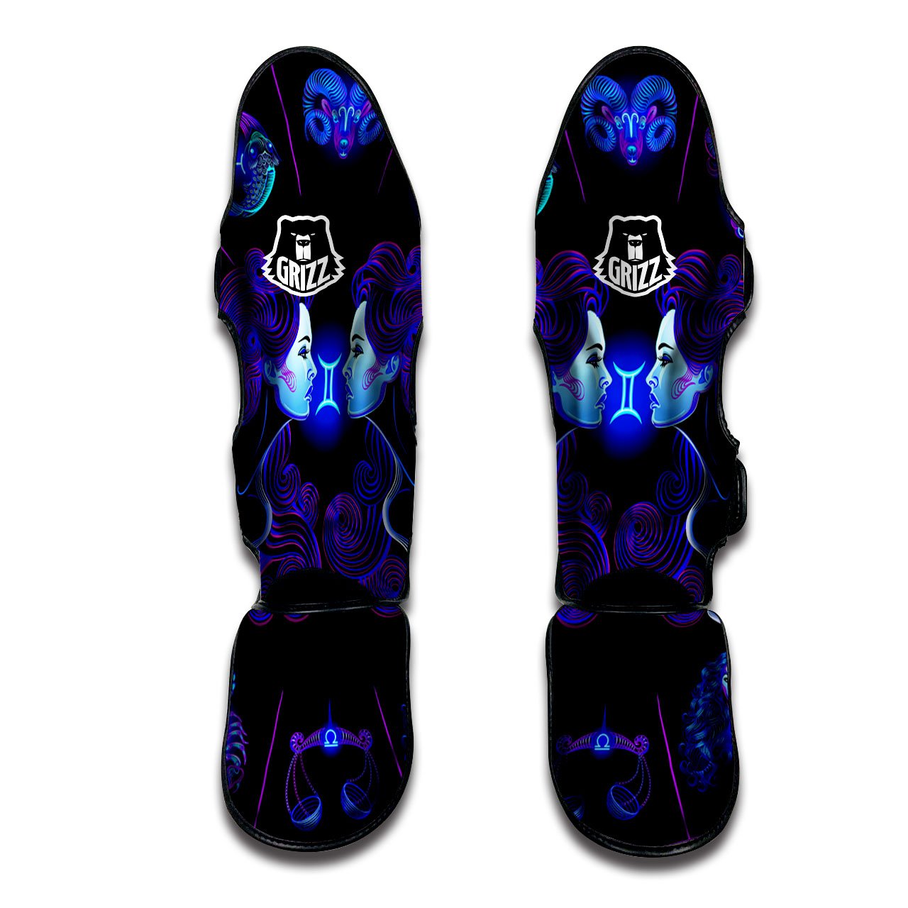 Signs Astrological And Virgo Print Muay Thai Shin Guards-grizzshop