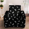 Silhouette Cat Print Armchair Cover-grizzshop