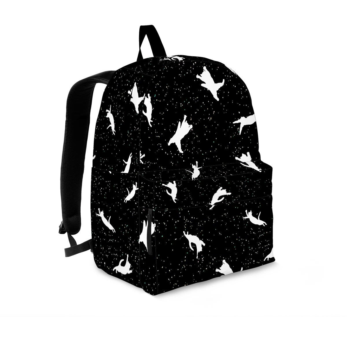 Silhouette Cat Print Backpack-grizzshop