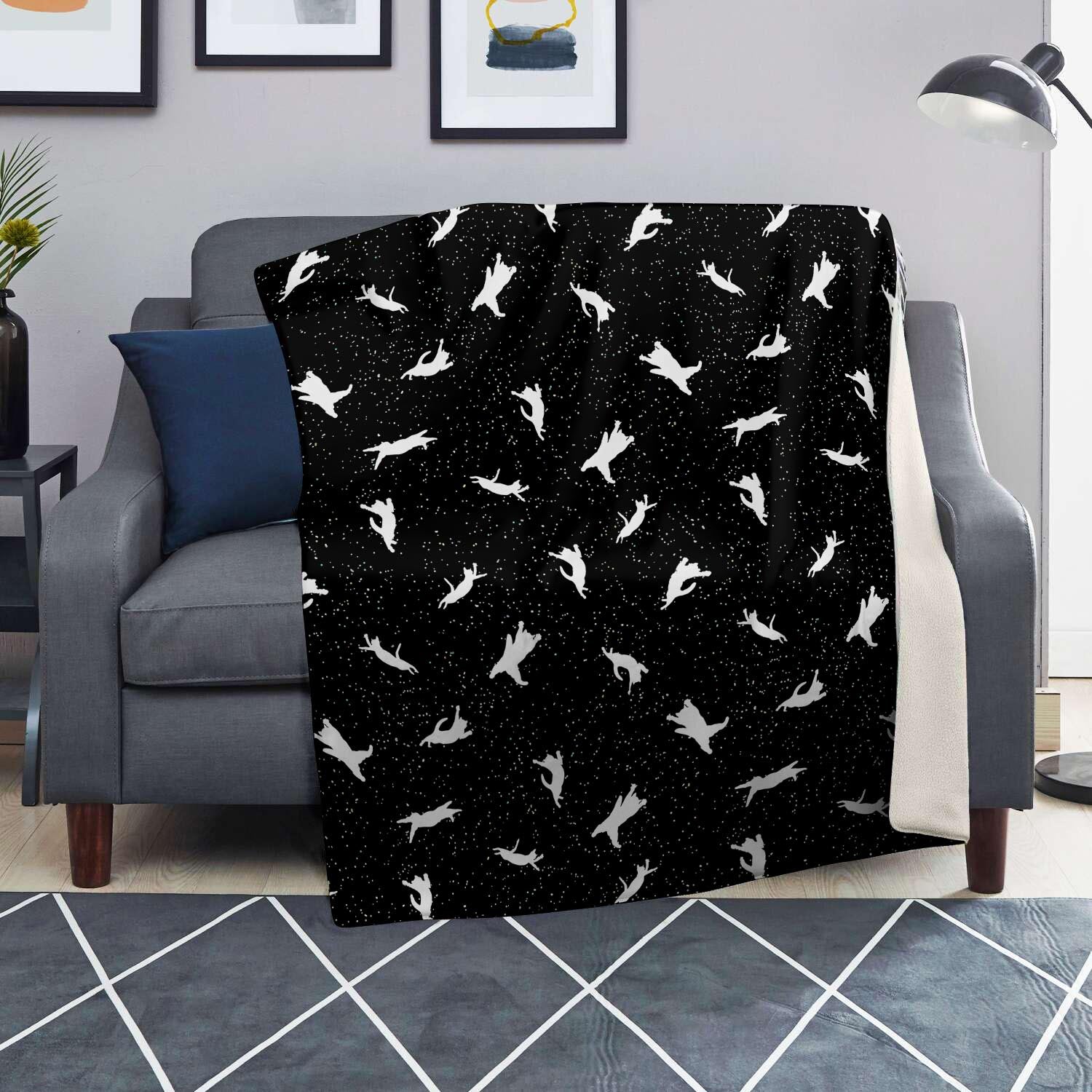 Silhouette Cat Print Blanket-grizzshop