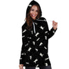 Silhouette Cat Print Hoodie Dress-grizzshop