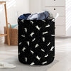 Silhouette Cat Print Laundry Basket-grizzshop