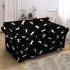 Silhouette Cat Print Loveseat Cover-grizzshop