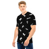 Silhouette Cat Print Men T Shirt-grizzshop