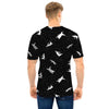 Silhouette Cat Print Men T Shirt-grizzshop