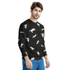 Silhouette Cat Print Men's Sweatshirt-grizzshop