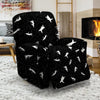 Silhouette Cat Print Recliner Cover-grizzshop