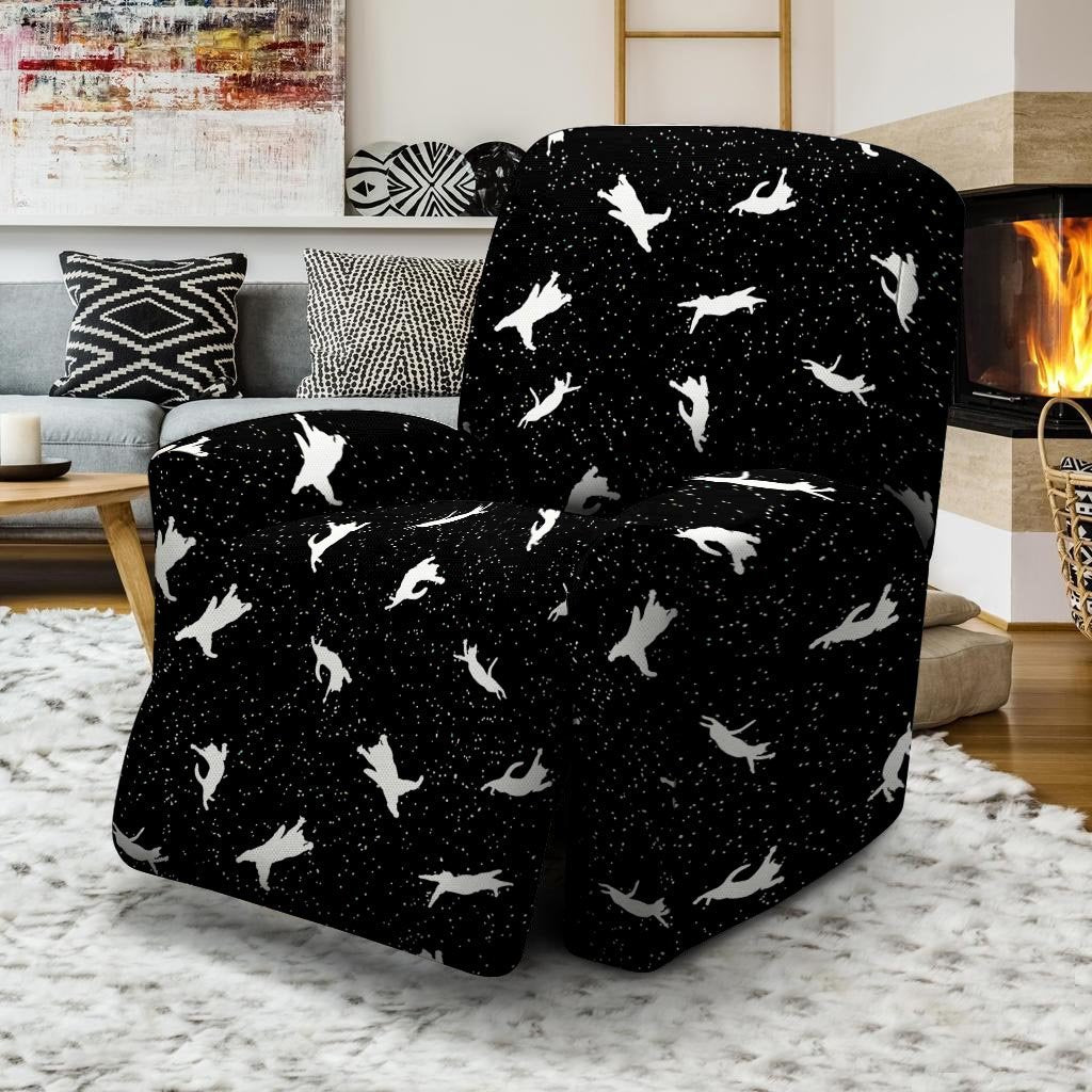 Silhouette Cat Print Recliner Cover-grizzshop