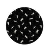 Silhouette Cat Print Round Rug-grizzshop