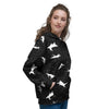 Silhouette Cat Print Women's Hoodie-grizzshop