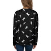 Silhouette Cat Print Women's Sweatshirt-grizzshop