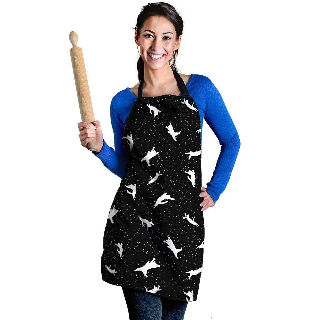 Silhouette Cat Print Women's Apron-grizzshop