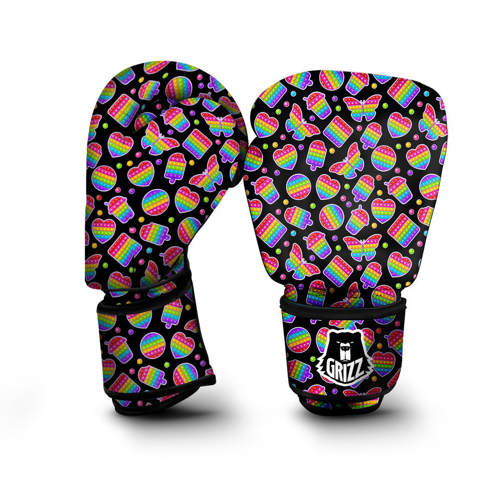 Silicone Bubbles Pop it Colorful Print Pattern Boxing Gloves-grizzshop