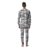 Silver Camo And Camouflage Print Men's Pajamas-grizzshop