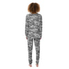 Silver Camo And Camouflage Print Women's Pajamas-grizzshop