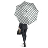 Silver Checkered Flag Print Umbrella-grizzshop