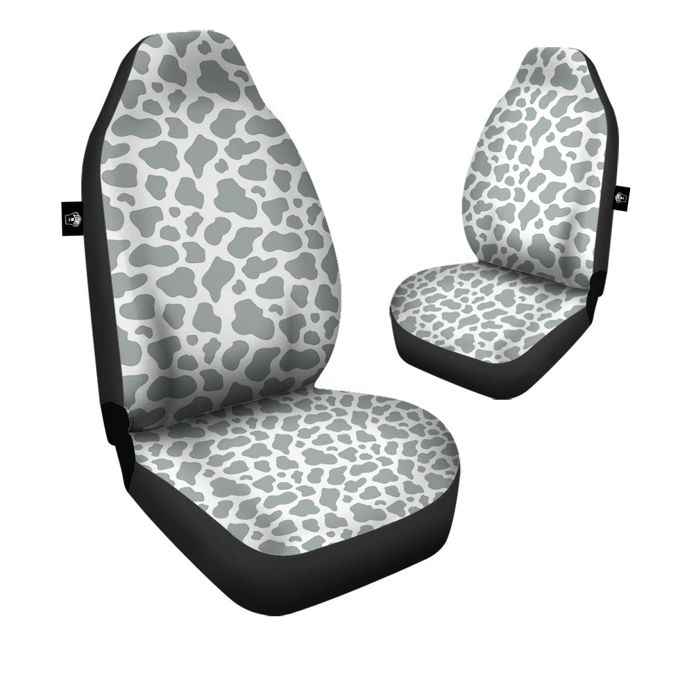 Silver Cow Print Pattern Car Seat Covers-grizzshop