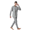 Silver Cow Print Pattern Men's Pajamas-grizzshop