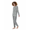 Silver Cow Print Pattern Women's Pajamas-grizzshop