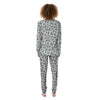 Silver Cow Print Pattern Women's Pajamas-grizzshop