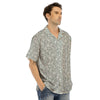 Silver Paisley Bandana Print Men’s Hawaiian Shirt-grizzshop