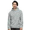 Silver Paisley Bandana Print Men's Hoodie-grizzshop