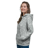 Silver Paisley Bandana Print Women's Hoodie-grizzshop