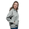 Silver Paisley Bandana Print Women's Hoodie-grizzshop