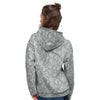 Silver Paisley Bandana Print Women's Hoodie-grizzshop